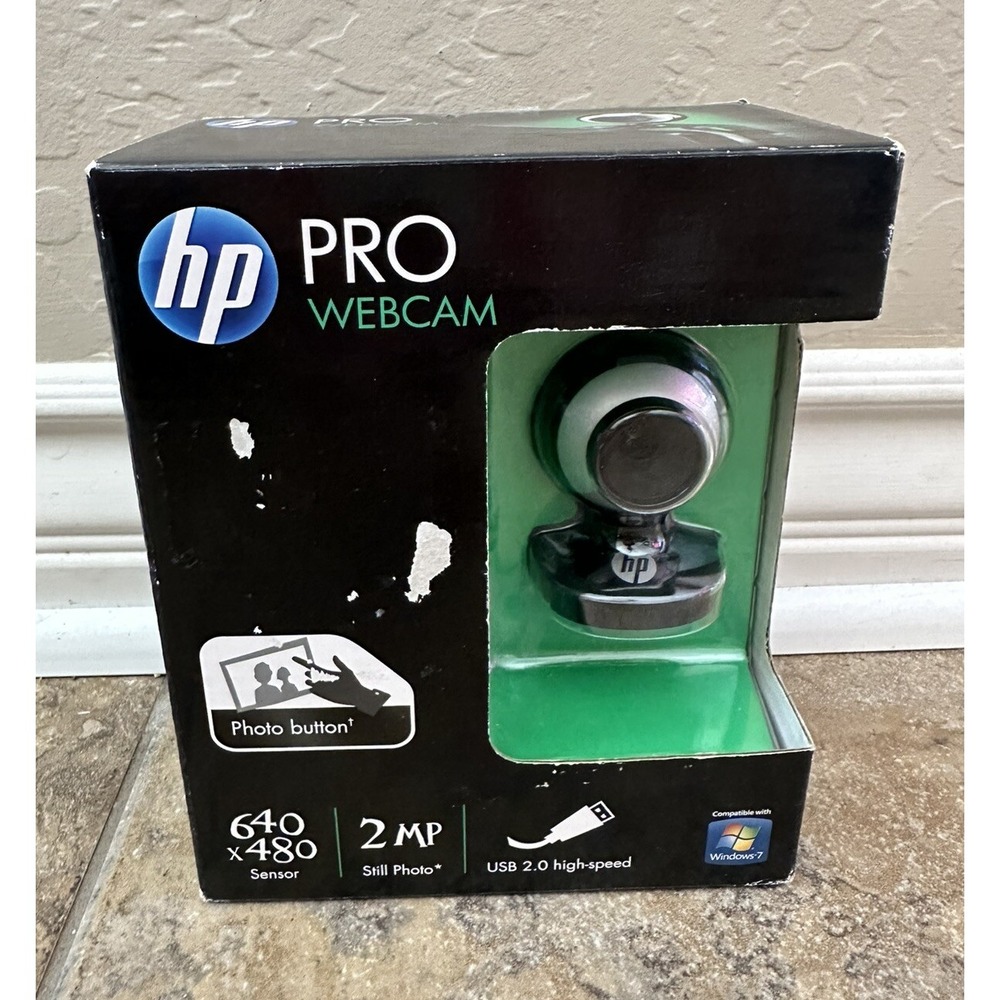 HP Pro Web Cam AU165AA YouTube Skype USB 640x480 Sensor 2MP